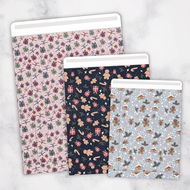 Lot de 3 pochettes cadeaux Noël