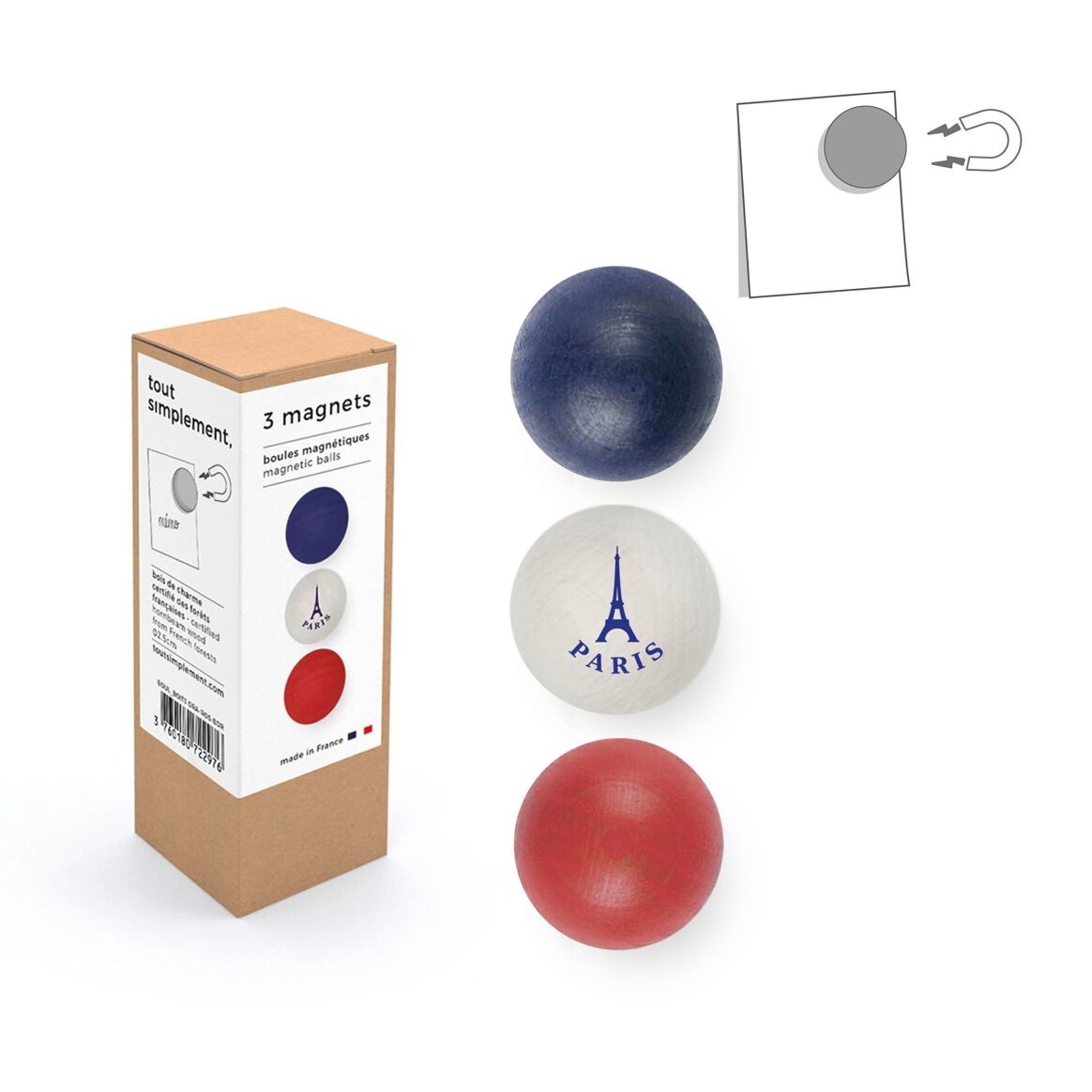 Trío de bolas magnéticas de París