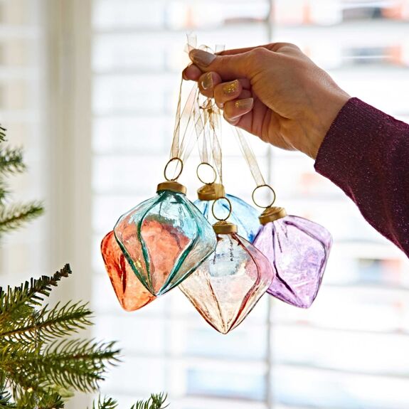 Boule en verre Diamant de Noël
