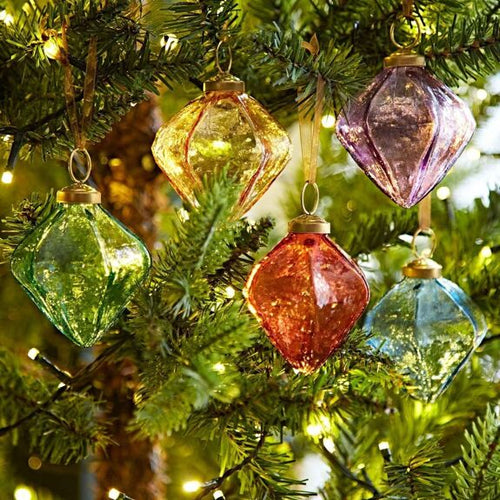 Boule en verre Diamant de Noël