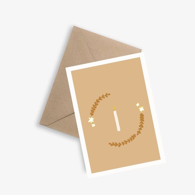 Carte Cierge Couronne
