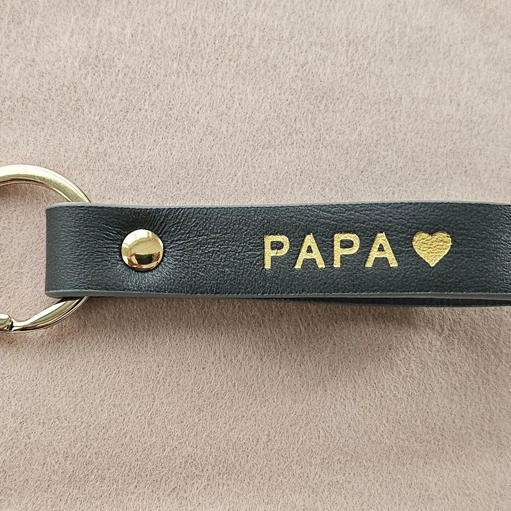 Porte-clé en cuir Papa