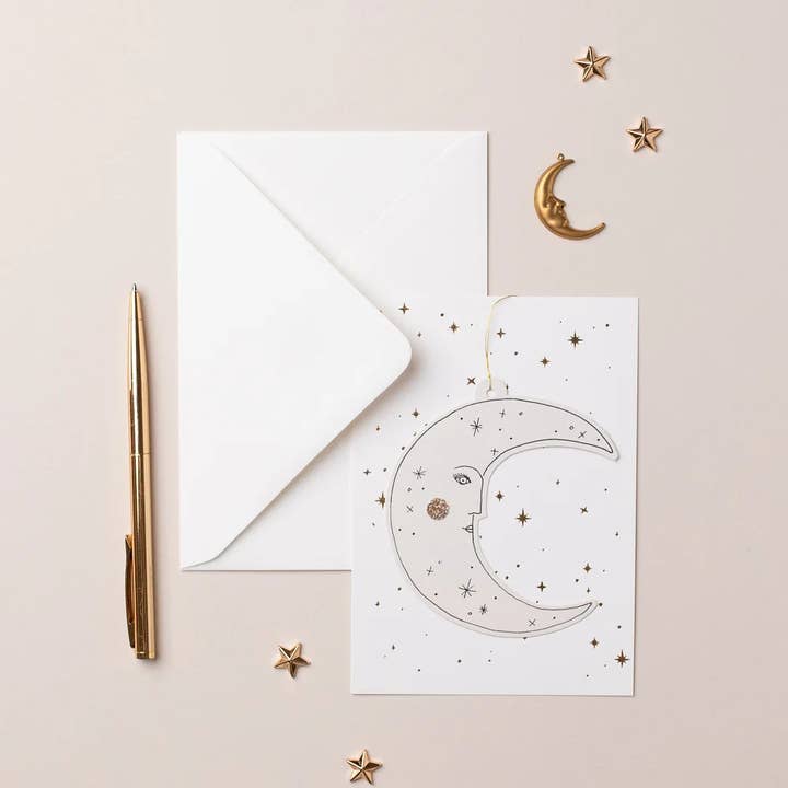 Carte Lune décoration de Noël