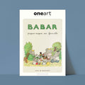 Affiche Babar Pique-nique en famille