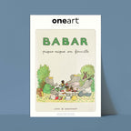 Affiche Babar Pique-nique en famille