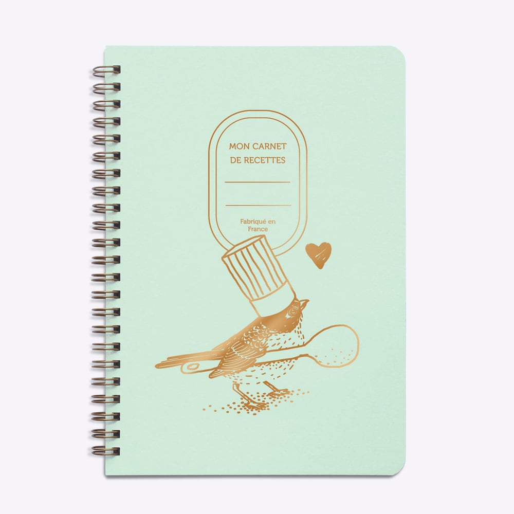 Pequeño libro de recetas del chef.