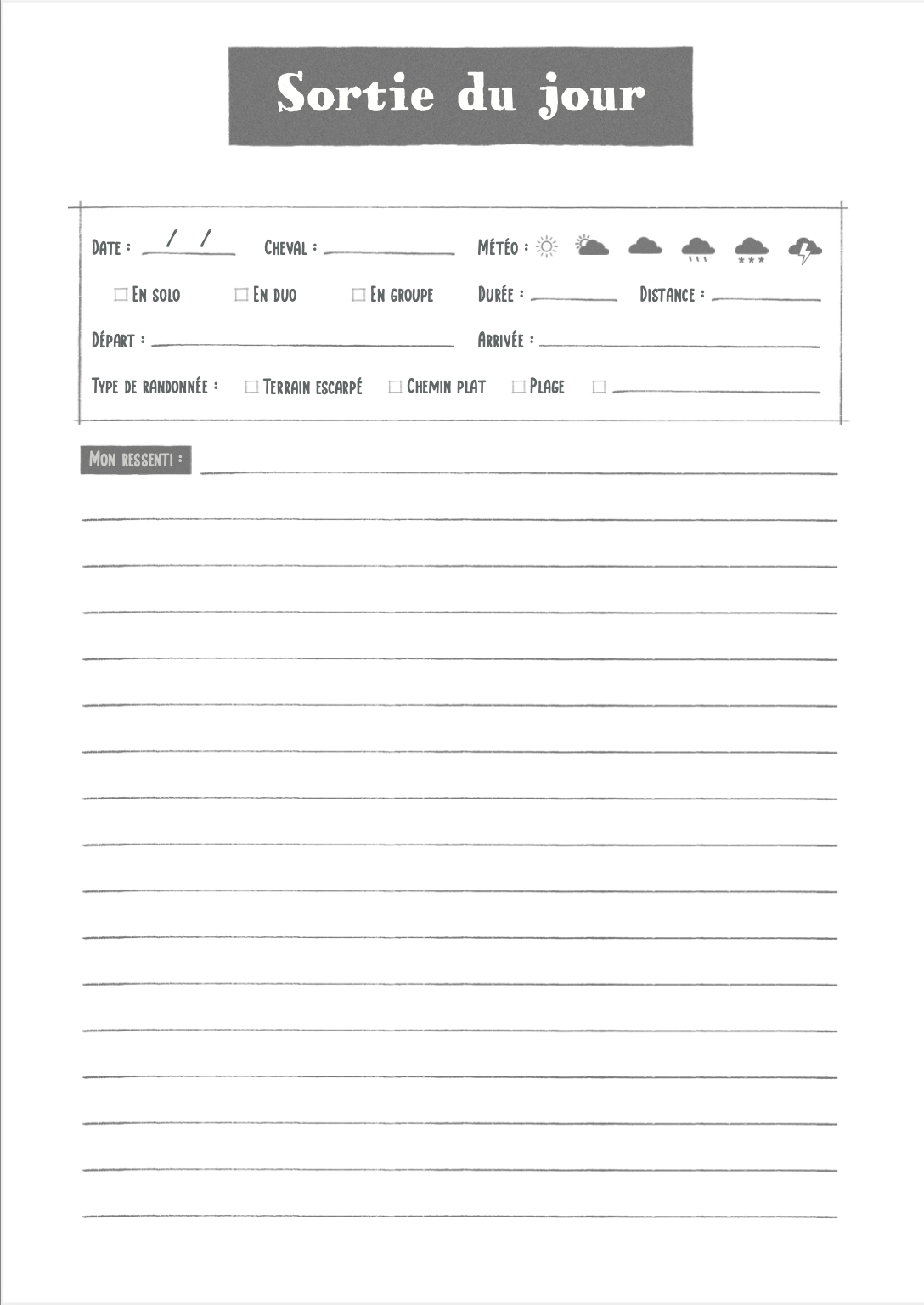 Cuaderno de aventuras ecuestres