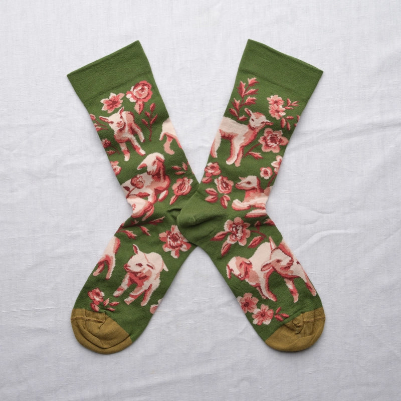 Chaussette Agneaux Cactus