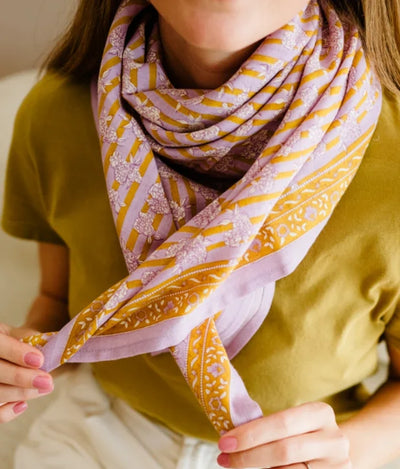Foulard en coton - Mona Parme
