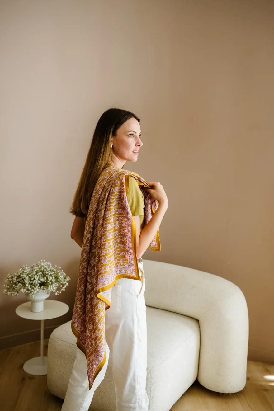 Foulard en coton - Mona Khaki