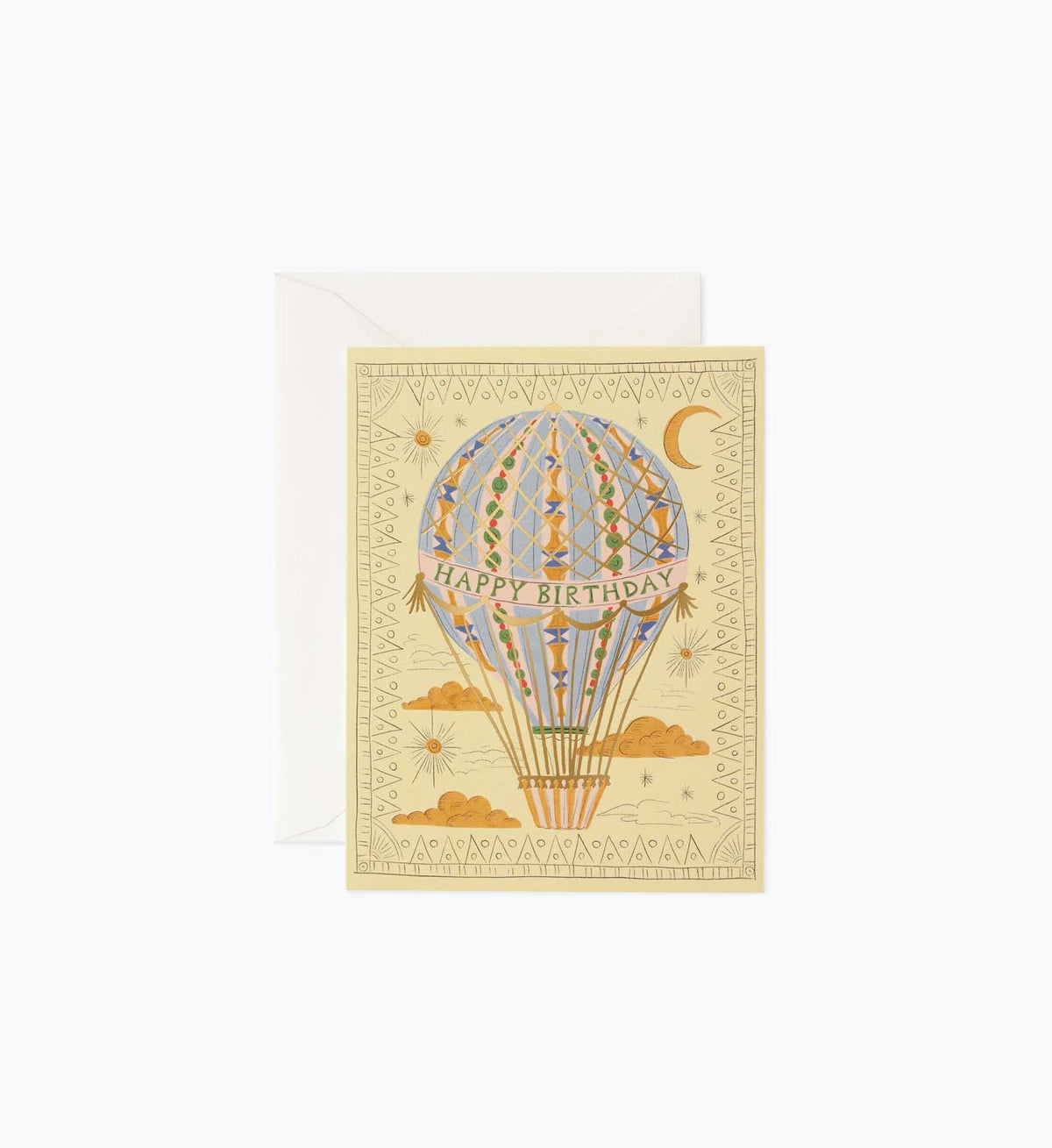 Carte Montgolfière Happy Birthday