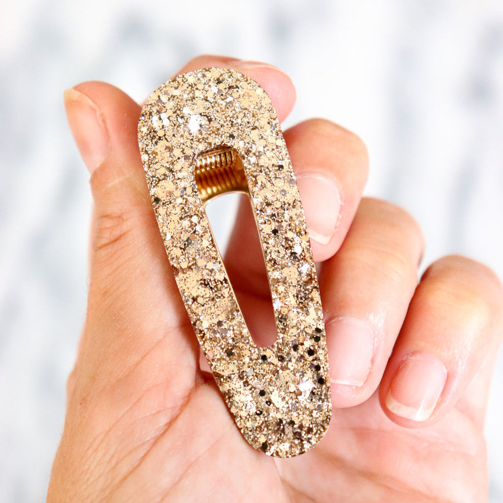 Sequin triangle hair clip
