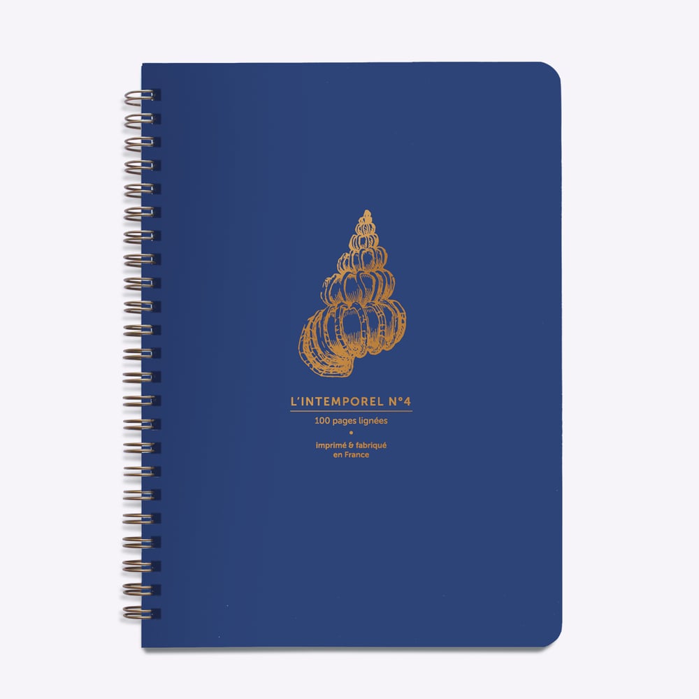 Cuaderno espiral concha azul - Timeless