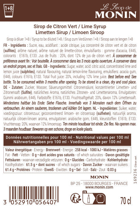 Sirop de Citron vert
