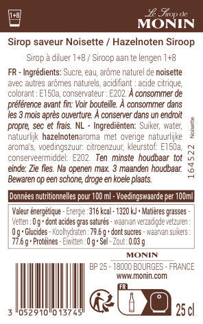 Sirop Noisette
