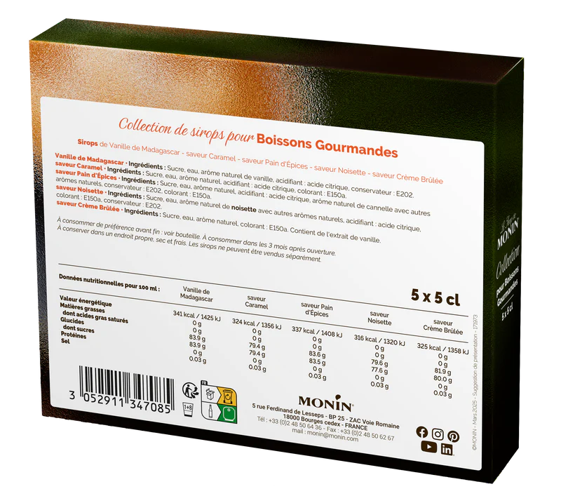 Coffret de Sirops pour Boissons Gourmandes