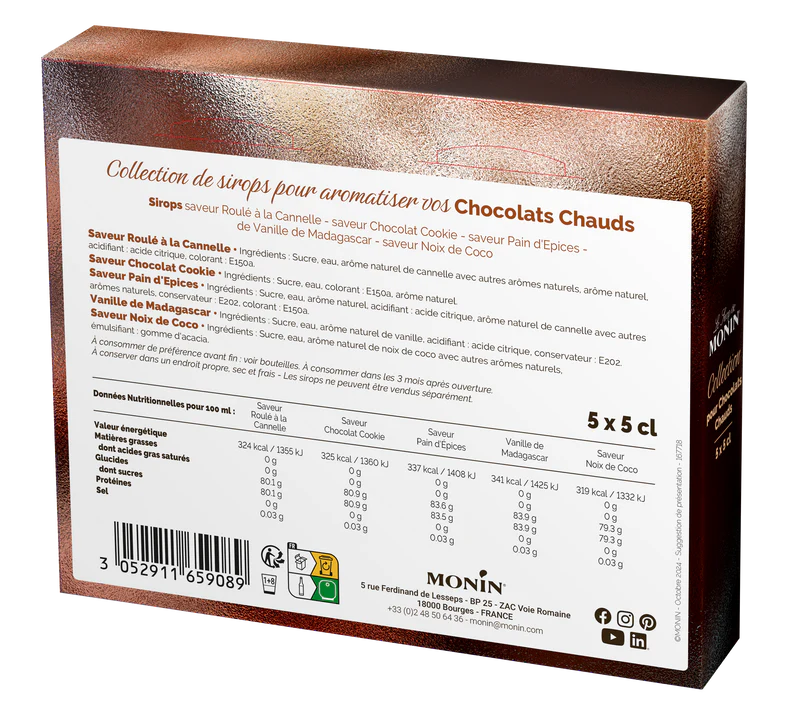 Coffret de Sirops pour Chocolat Chaud