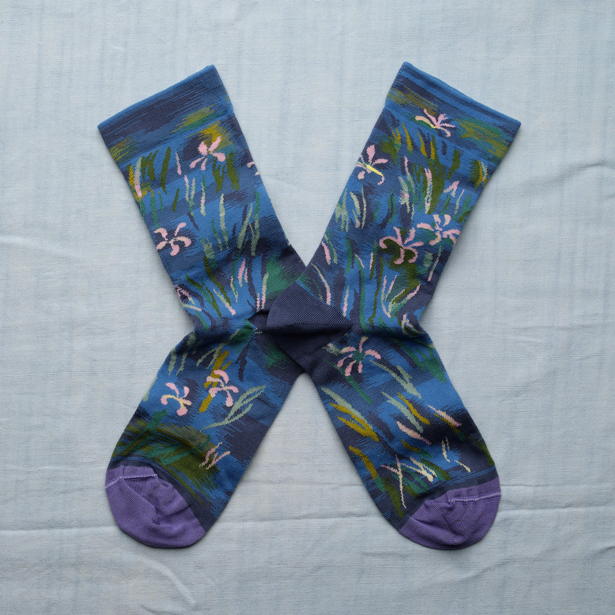Chaussettes Monet Iris Cobalt