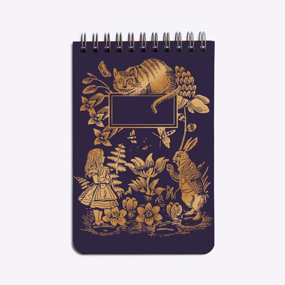 Bloc de notas pequeño morado Wonderland
