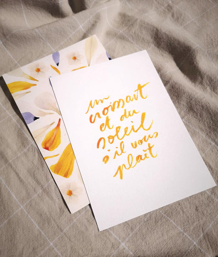 Carte Un croissant et du Soleil