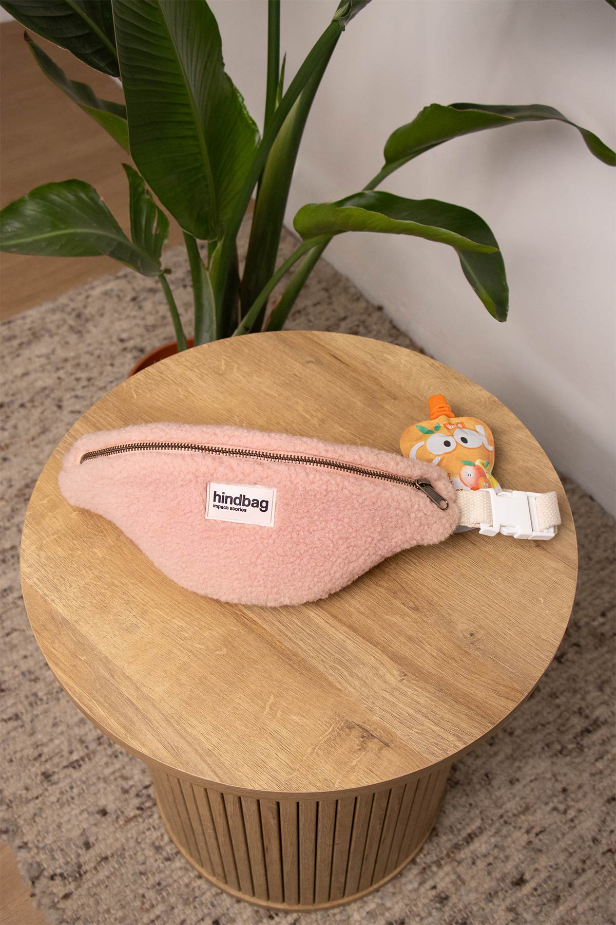 Sac Banane Enfant Augustin - Teddy Rose poudré - Pièce - Hindbag
