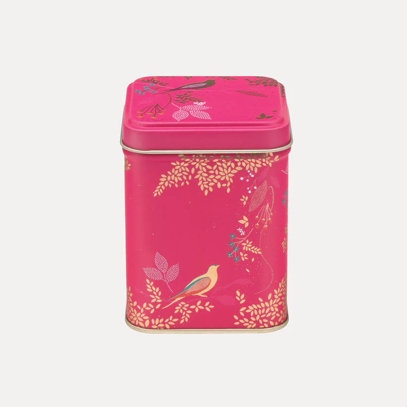 Boite à thé Oiseaux Rose