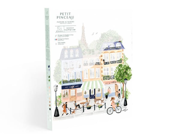 Avec cette illustration au design tendance imaginée par l'illustratrice Sabina Fenn, nul doute que vous allez adorer peindre cette affiche Paris. Voyagez à Paris avec cette peinture !
