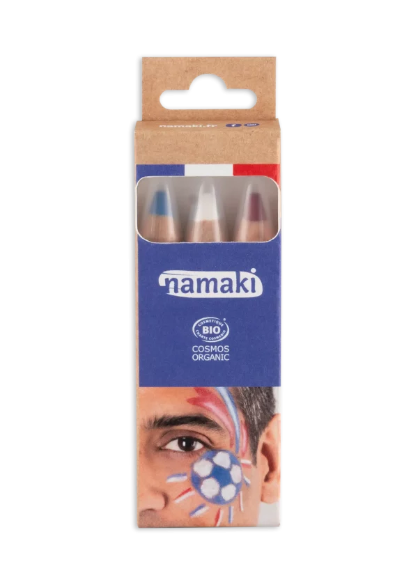Kit holder 3 makeup pencils Blue-White-Red