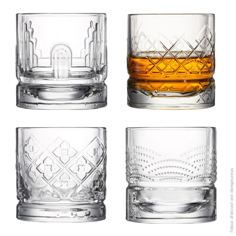 Juego de 4 vasos de whisky Dandy