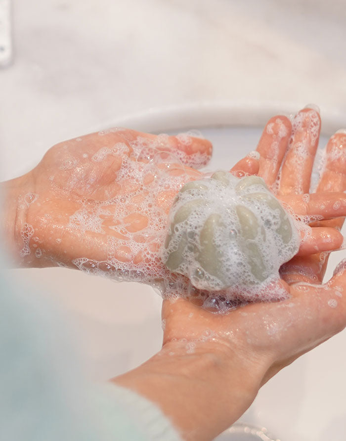 shampoing qui mousse solide fini léger