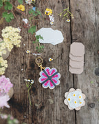 Porte-clé Presse à fleurs