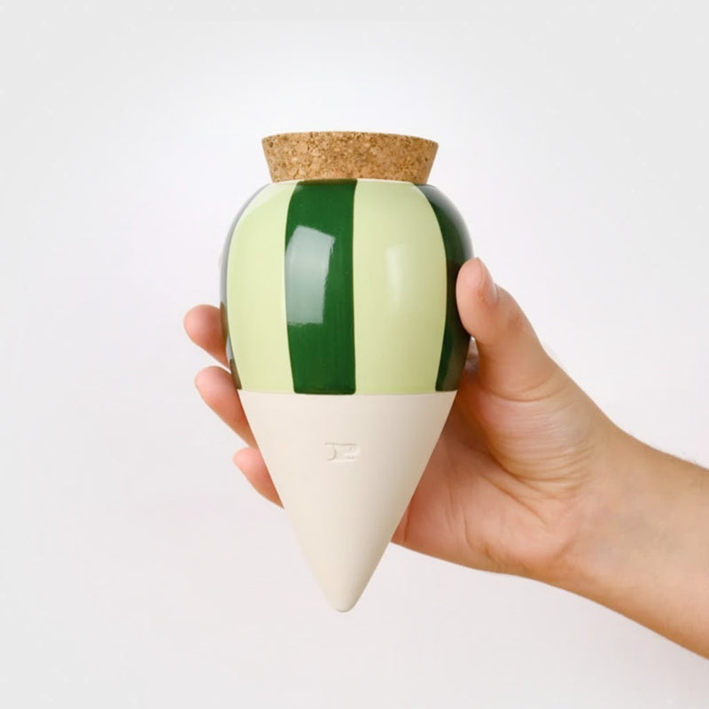 Olla Rayé Vert et Vert