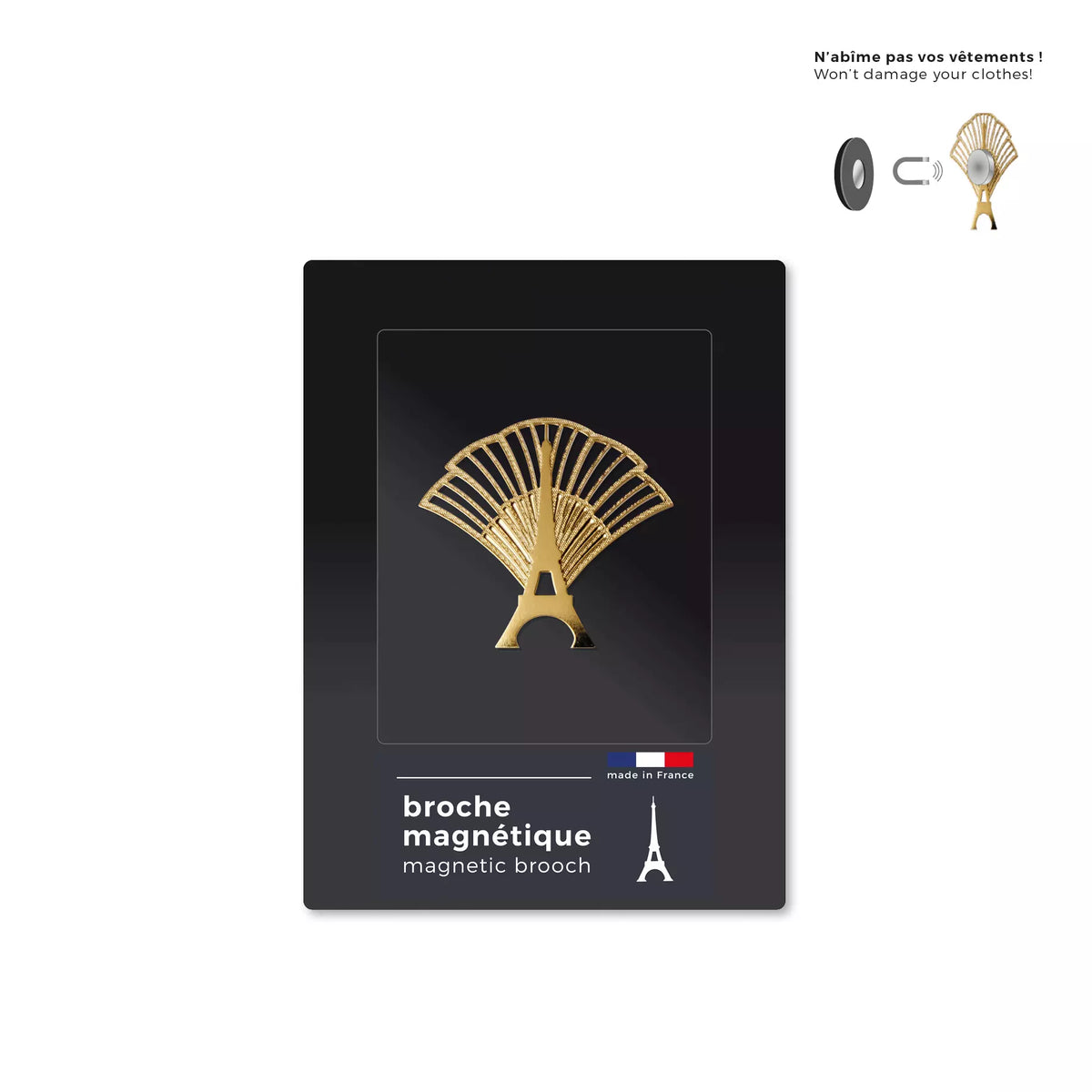 Festive Eiffel Magnetic Brooch