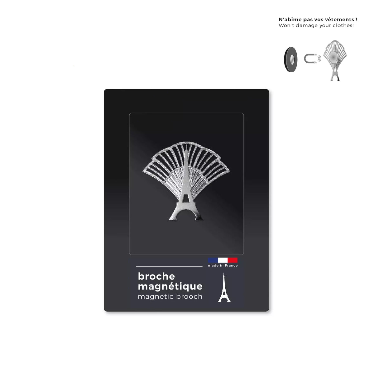 Festive Eiffel Magnetic Brooch